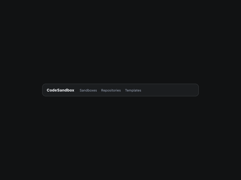 Sandbox Console Nav