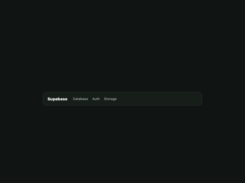 Supabase-inspired Platform navigation