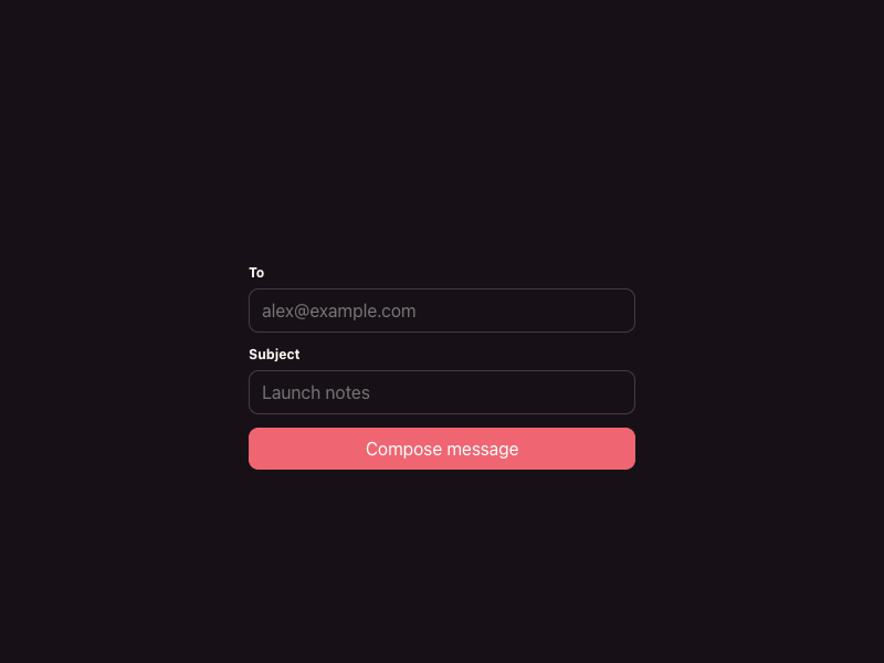 Superhuman-inspired Compose message form