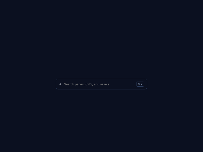 Webflow-inspired Workspace search