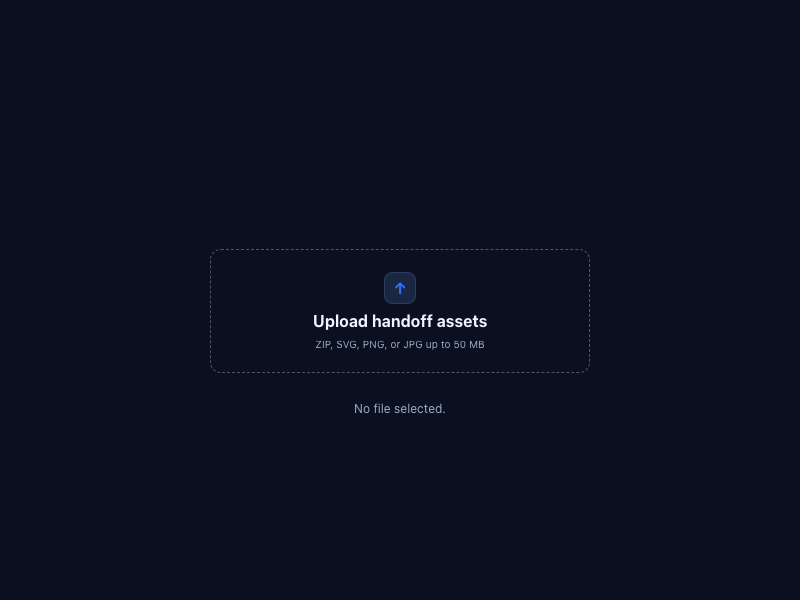 Webflow-inspired Asset handoff
